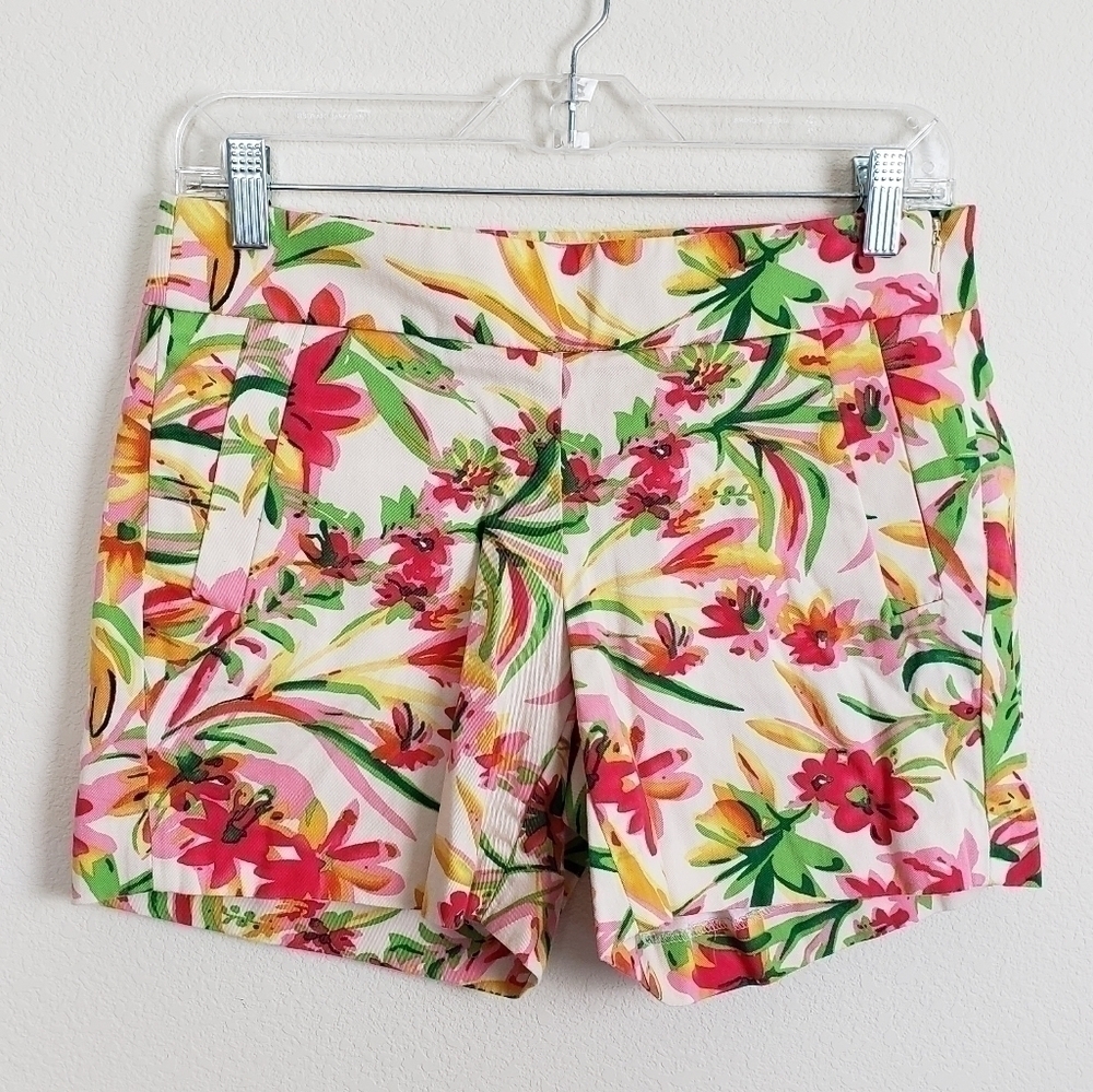 J. Crew Factory Garden Floral Print Cotton Shorts